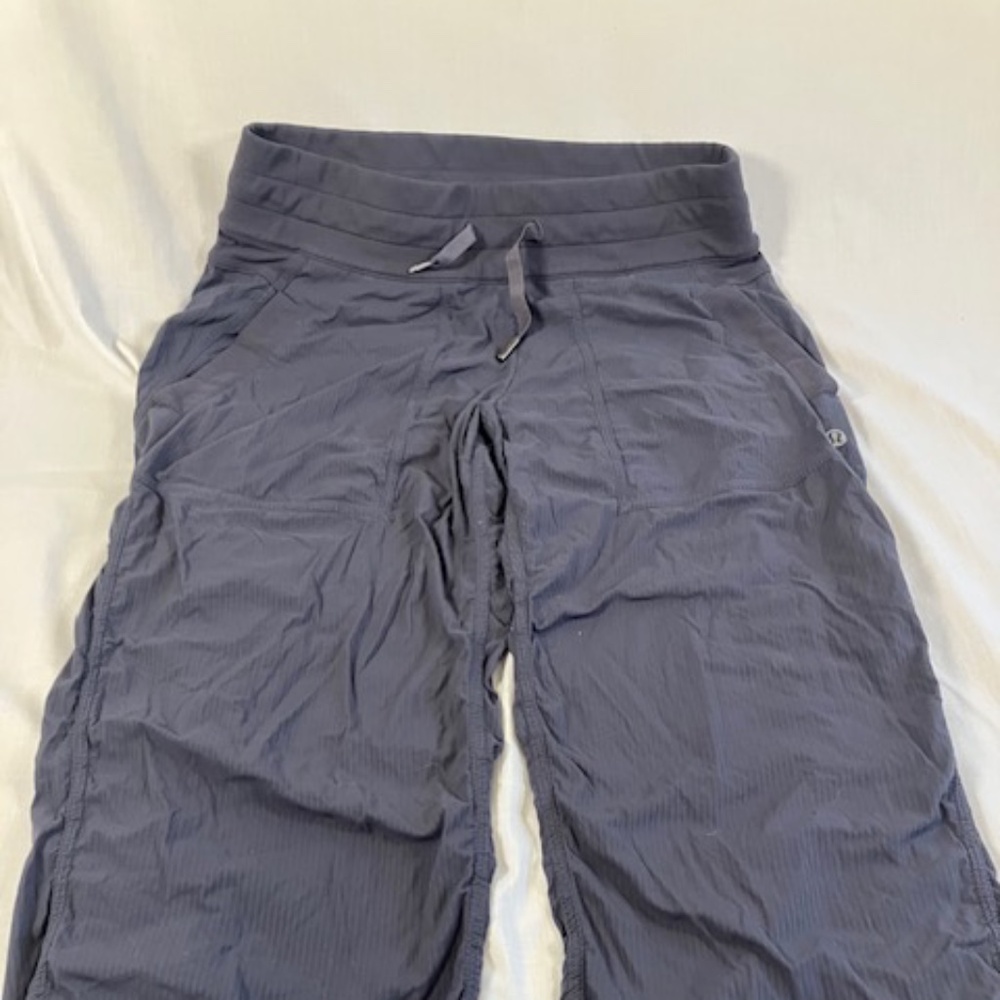 Lululemon Dance Studio Pants Sz 6 Charcoal Drawstring Athleisure Yoga Baggy Crop